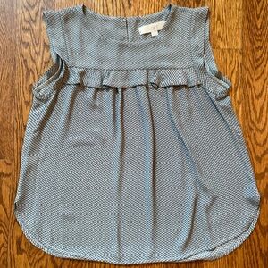 LOFT petite ruffle cap sleeve top